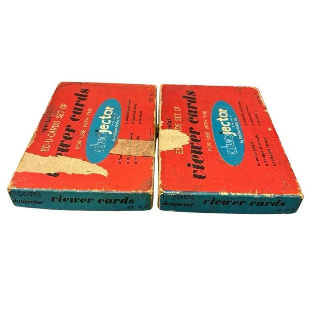 2 Duojector Ed-U-Cards Sets Of Viewer Cards *Read*